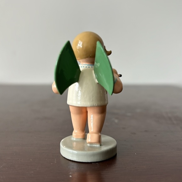 Wendt and Kuhn Erzebirge Engel wooden hand painted angel vintage East Getmany - Picture 3 of 5